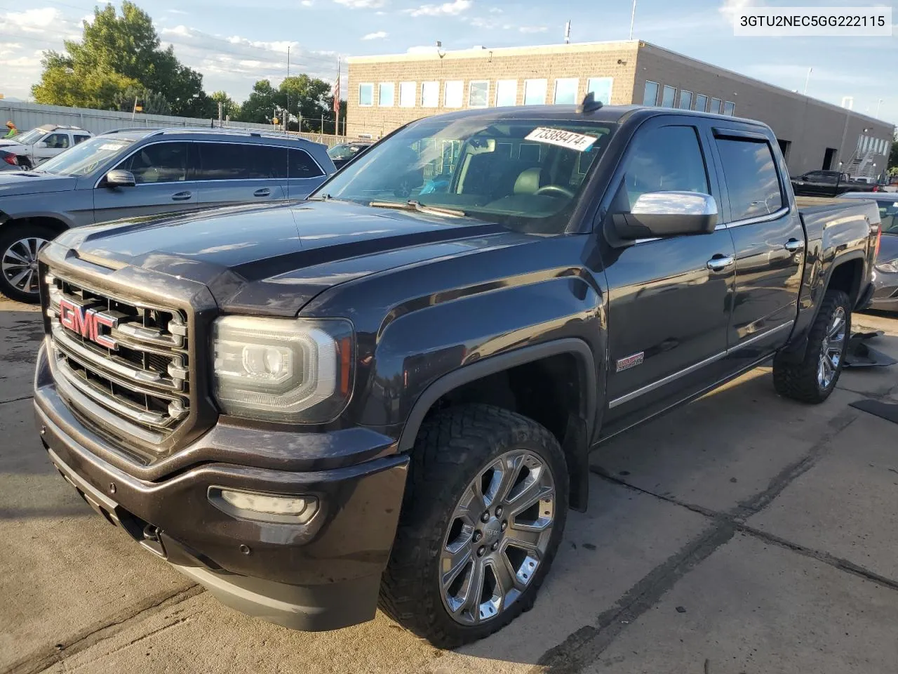 2016 GMC Sierra K1500 Slt VIN: 3GTU2NEC5GG222115 Lot: 73389474