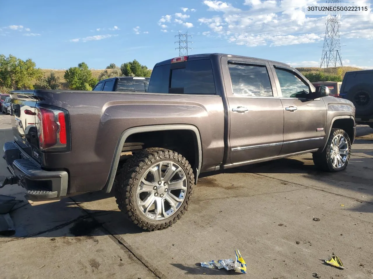 2016 GMC Sierra K1500 Slt VIN: 3GTU2NEC5GG222115 Lot: 73389474