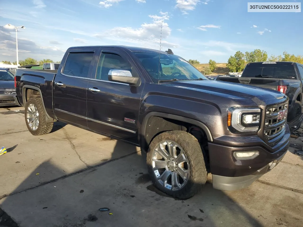 2016 GMC Sierra K1500 Slt VIN: 3GTU2NEC5GG222115 Lot: 73389474