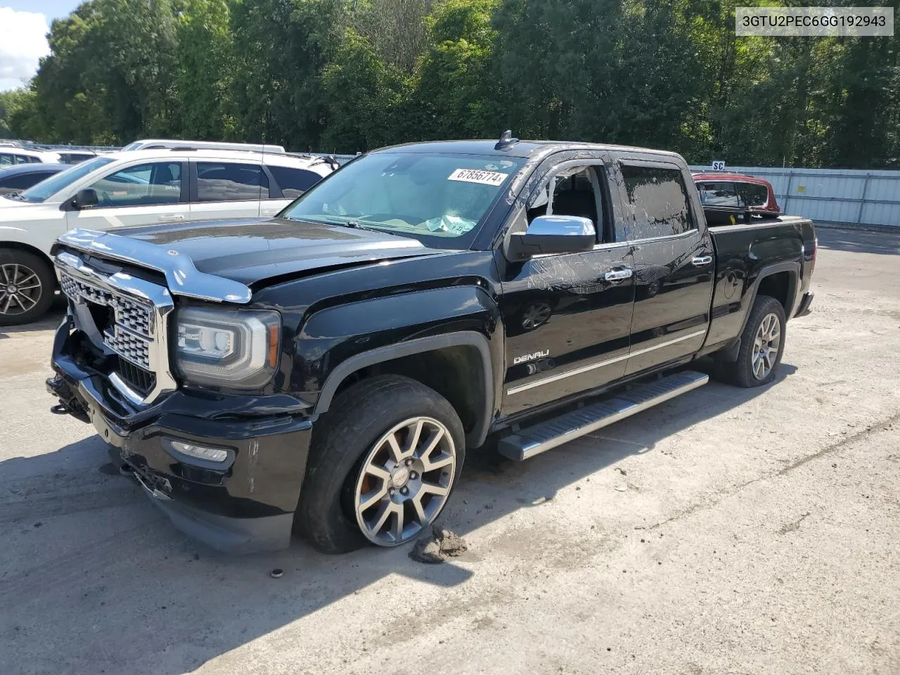 2016 GMC Sierra K1500 Denali VIN: 3GTU2PEC6GG192943 Lot: 73778144