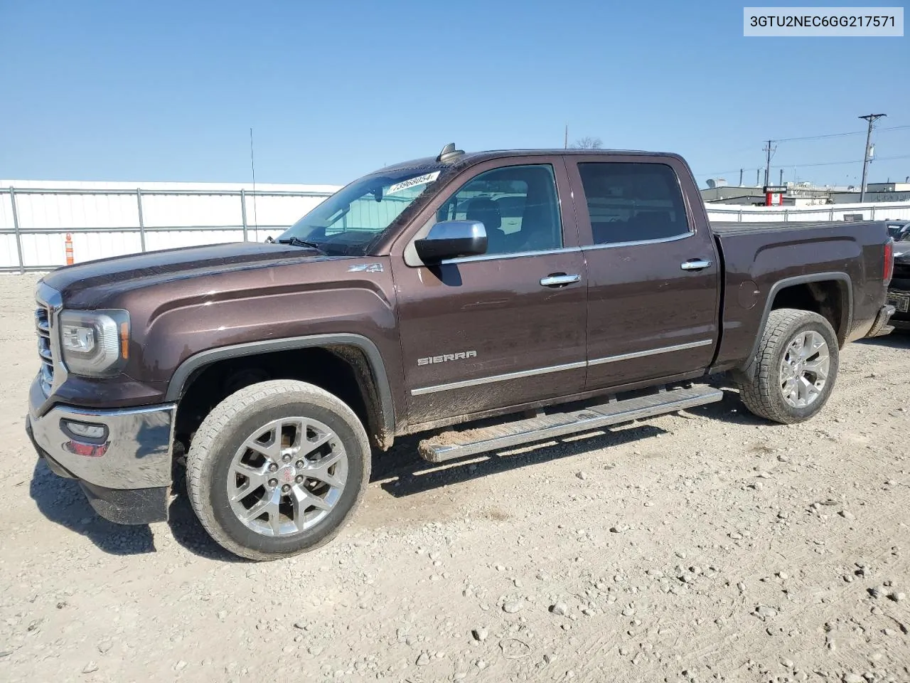 2016 GMC Sierra K1500 Slt VIN: 3GTU2NEC6GG217571 Lot: 73968054