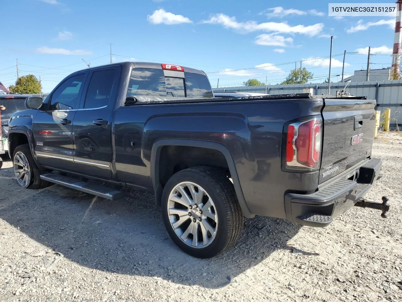 2016 GMC Sierra K1500 Slt VIN: 1GTV2NEC3GZ151257 Lot: 74046714