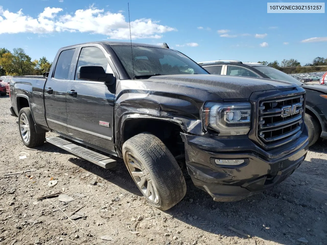 2016 GMC Sierra K1500 Slt VIN: 1GTV2NEC3GZ151257 Lot: 74046714