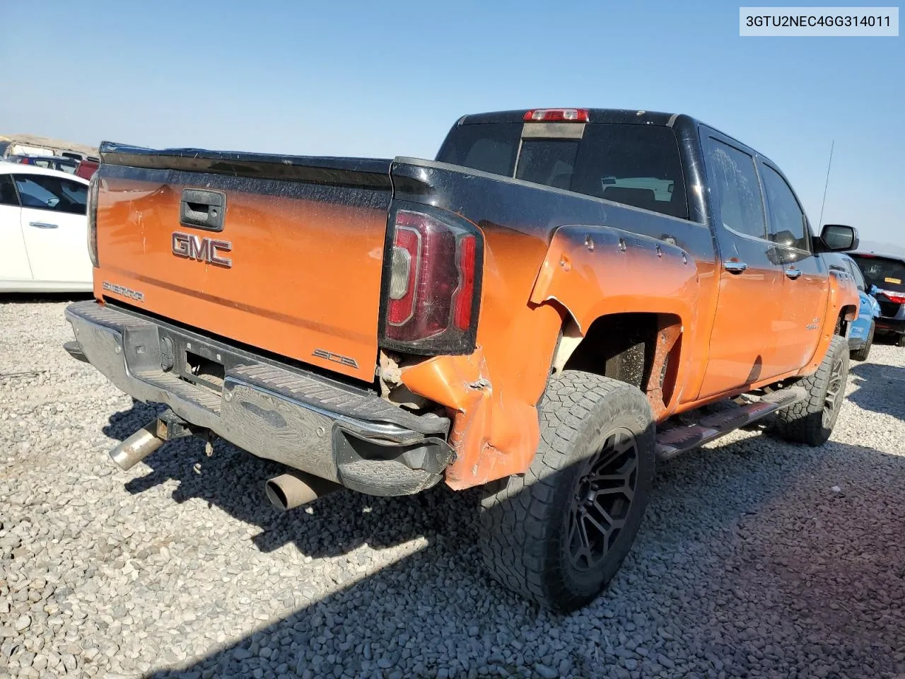 2016 GMC Sierra K1500 Slt VIN: 3GTU2NEC4GG314011 Lot: 74066954