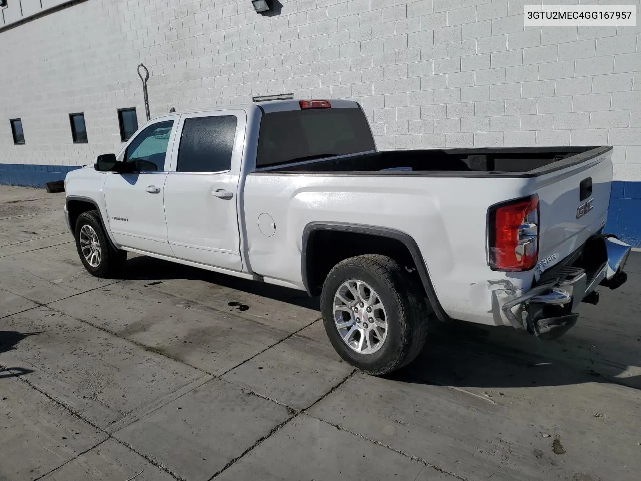 2016 GMC Sierra K1500 Sle VIN: 3GTU2MEC4GG167957 Lot: 74447624