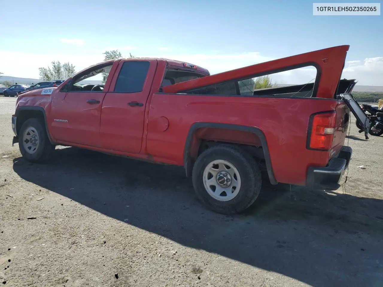 2016 GMC Sierra C1500 VIN: 1GTR1LEH5GZ350265 Lot: 74858794