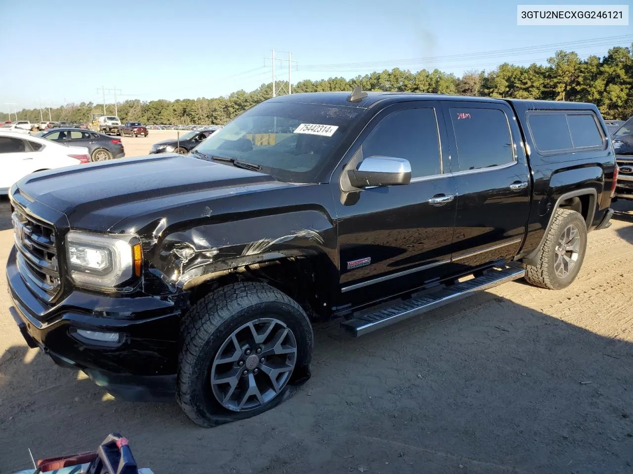 2016 GMC Sierra K1500 Slt VIN: 3GTU2NECXGG246121 Lot: 75442314