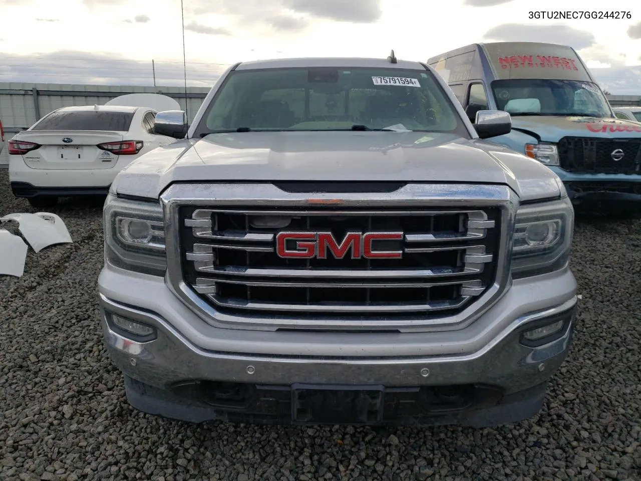 2016 GMC Sierra K1500 Slt VIN: 3GTU2NEC7GG244276 Lot: 75791594