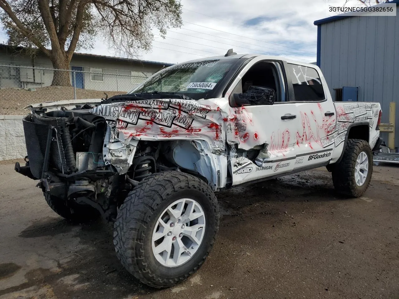 2016 GMC Sierra K1500 Slt VIN: 3GTU2NEC5GG382656 Lot: 75850084