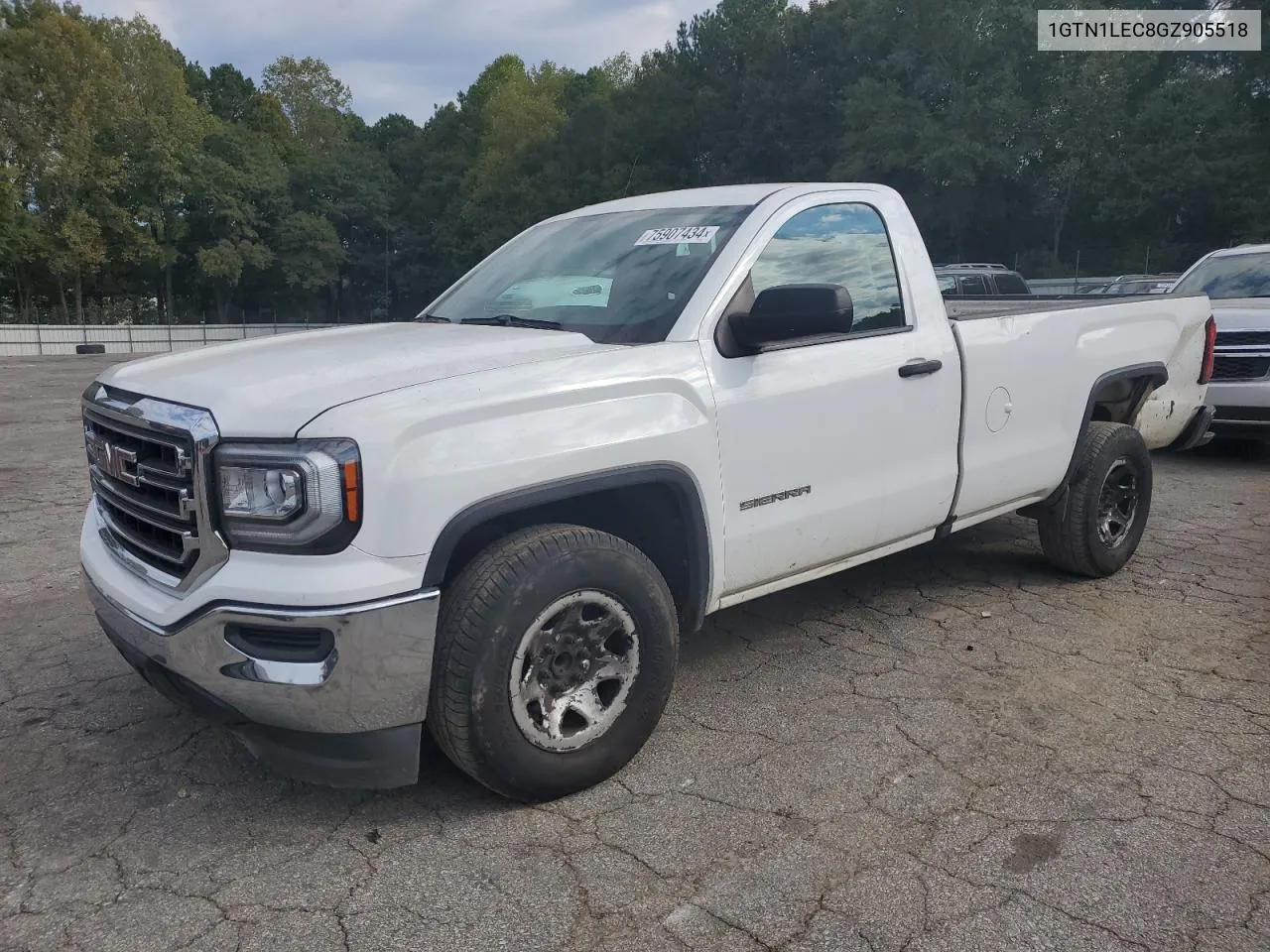 2016 GMC Sierra C1500 VIN: 1GTN1LEC8GZ905518 Lot: 75907434