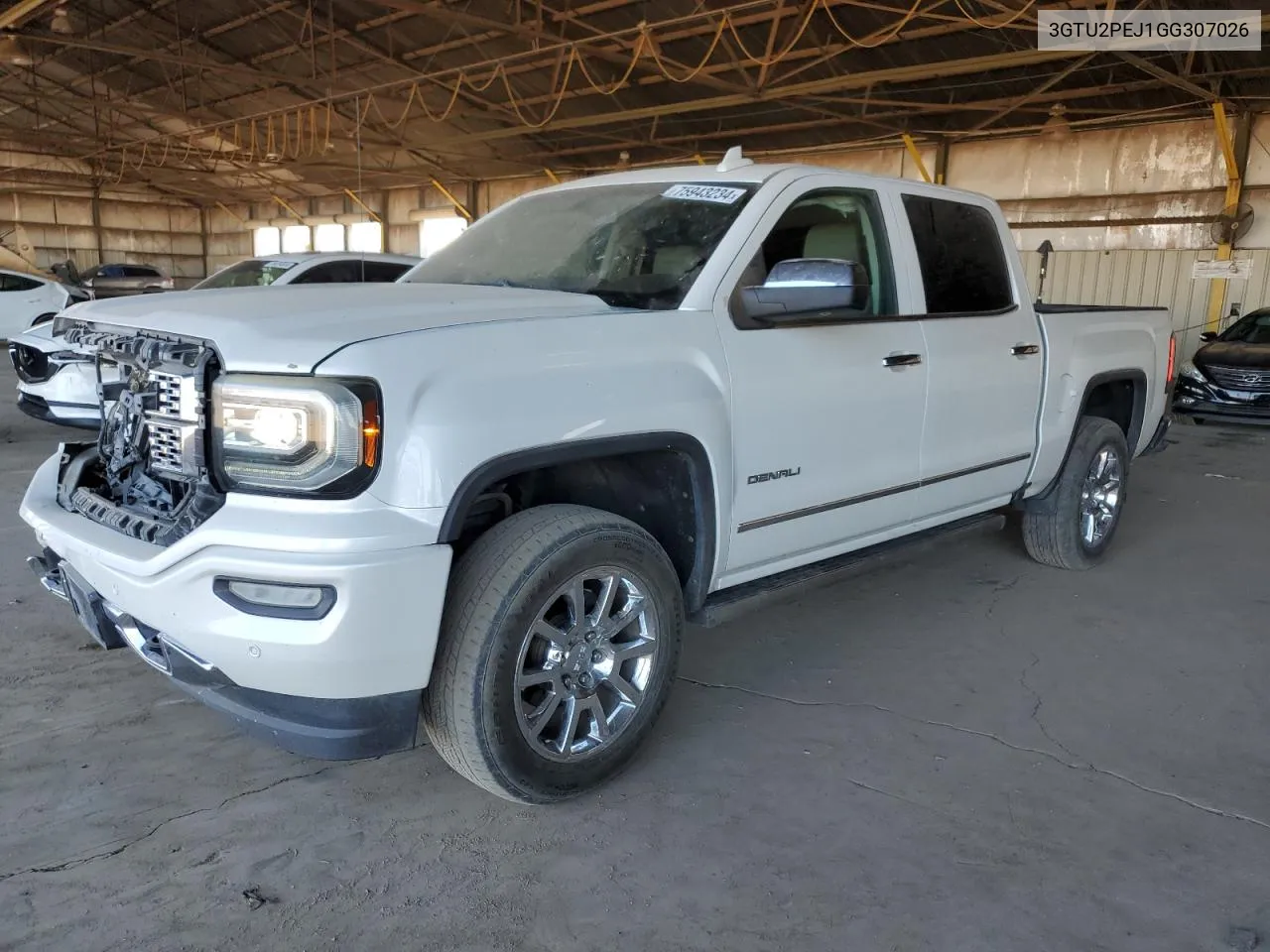 2016 GMC Sierra K1500 Denali VIN: 3GTU2PEJ1GG307026 Lot: 75943234