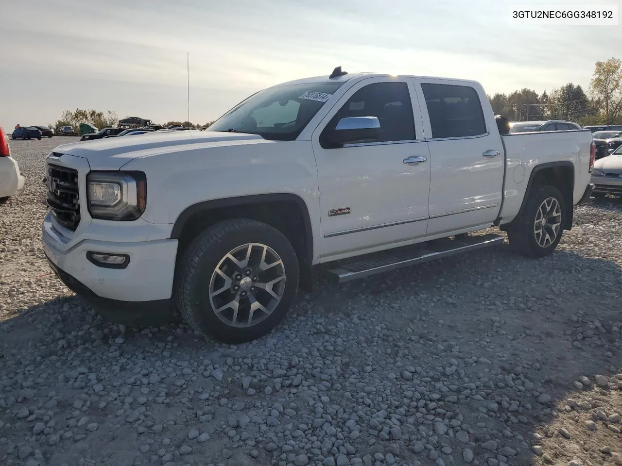 2016 GMC Sierra K1500 Slt VIN: 3GTU2NEC6GG348192 Lot: 76315814