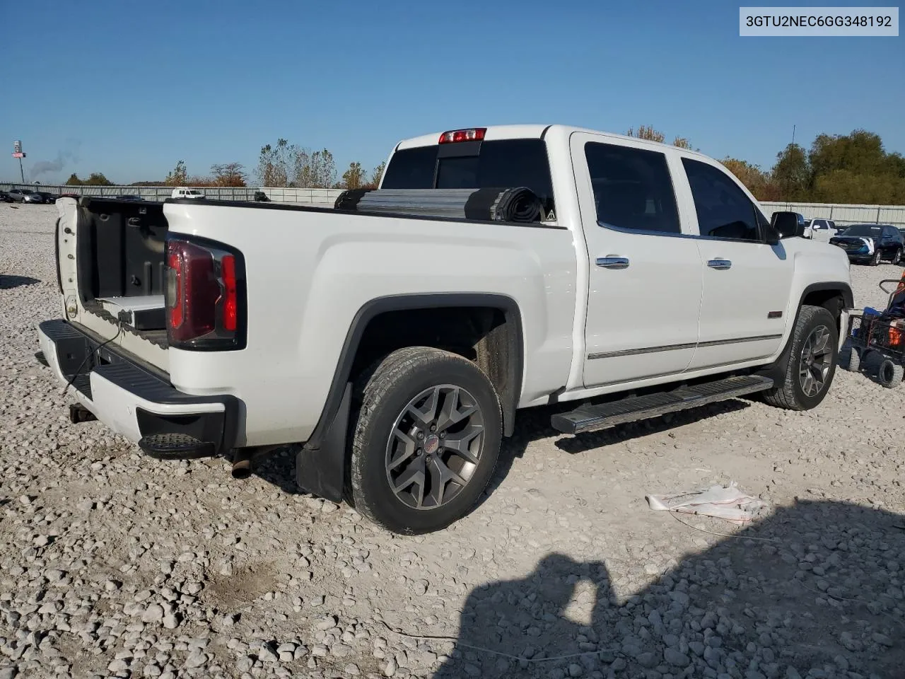 2016 GMC Sierra K1500 Slt VIN: 3GTU2NEC6GG348192 Lot: 76315814