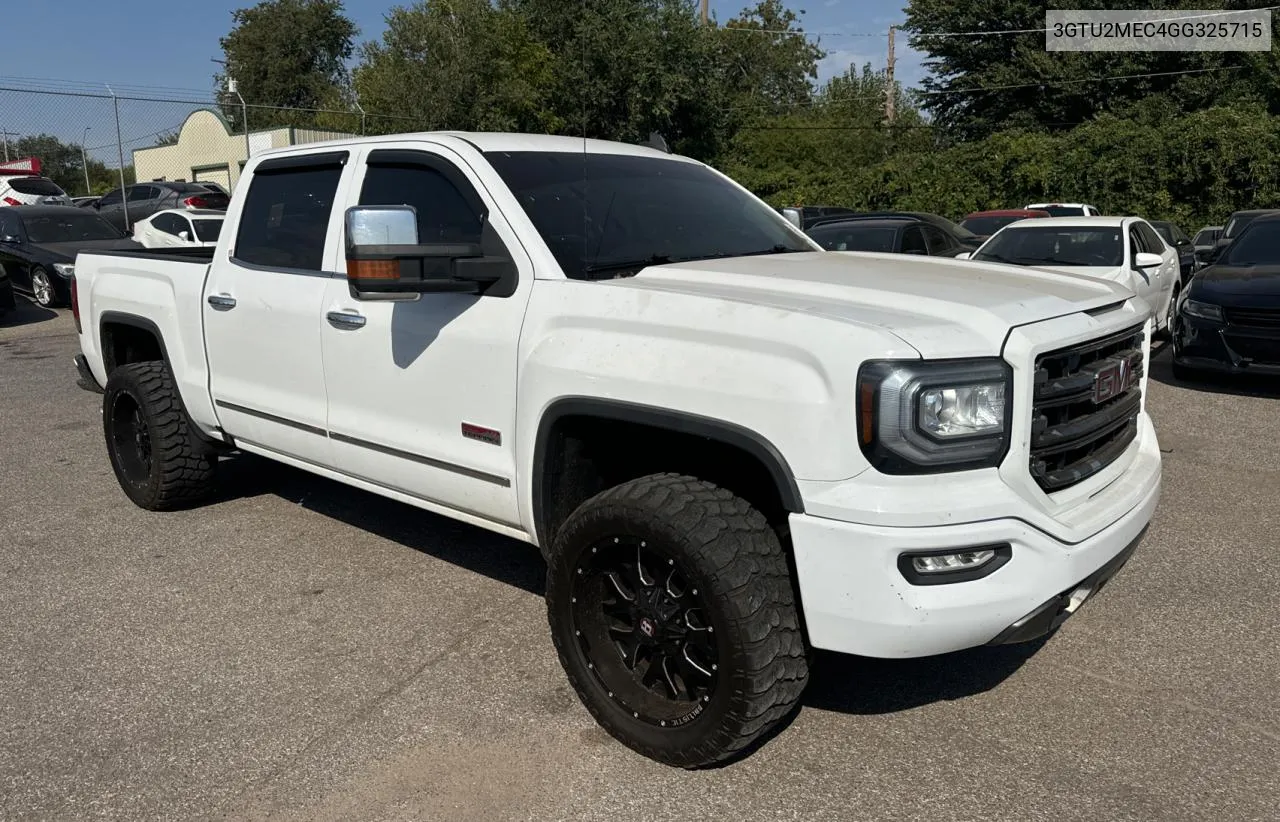 2016 GMC Sierra K1500 Sle VIN: 3GTU2MEC4GG325715 Lot: 76523724