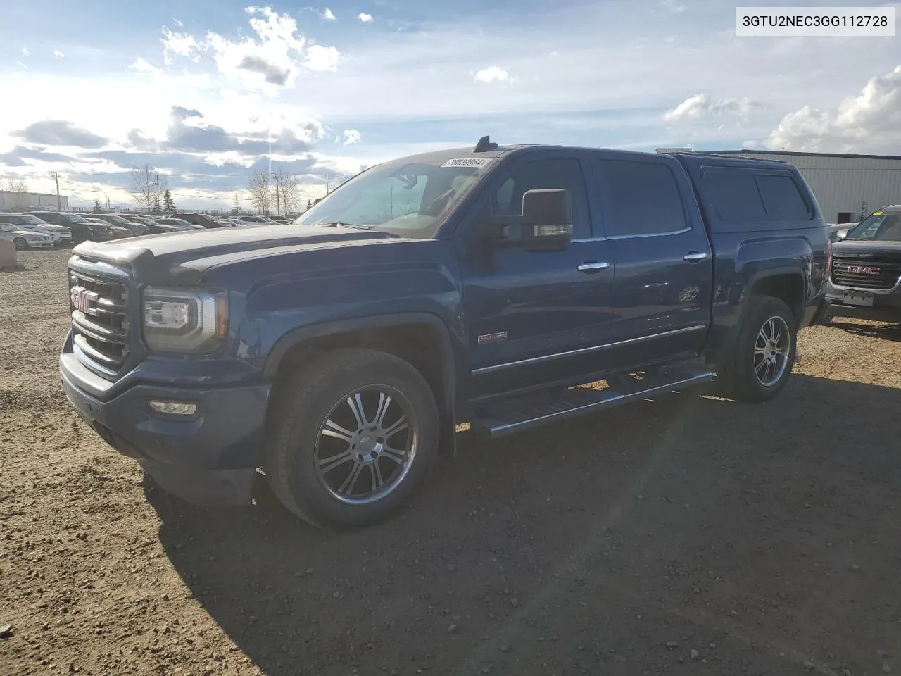 2016 GMC Sierra K1500 Slt VIN: 3GTU2NEC3GG112728 Lot: 76539964