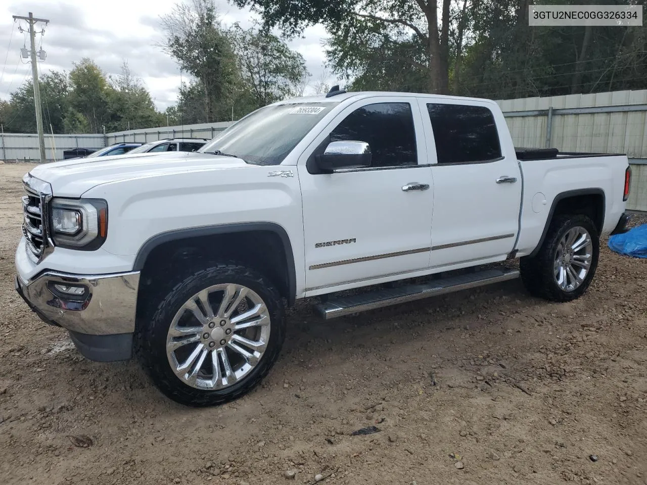 2016 GMC Sierra K1500 Slt VIN: 3GTU2NEC0GG326334 Lot: 76593304