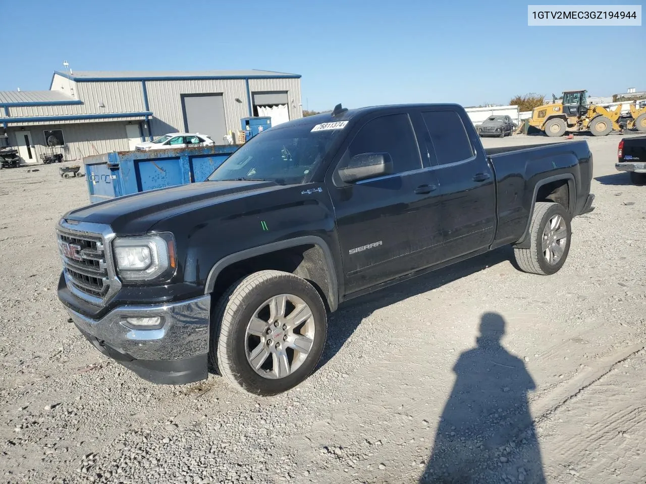 2016 GMC Sierra K1500 Sle VIN: 1GTV2MEC3GZ194944 Lot: 76811374