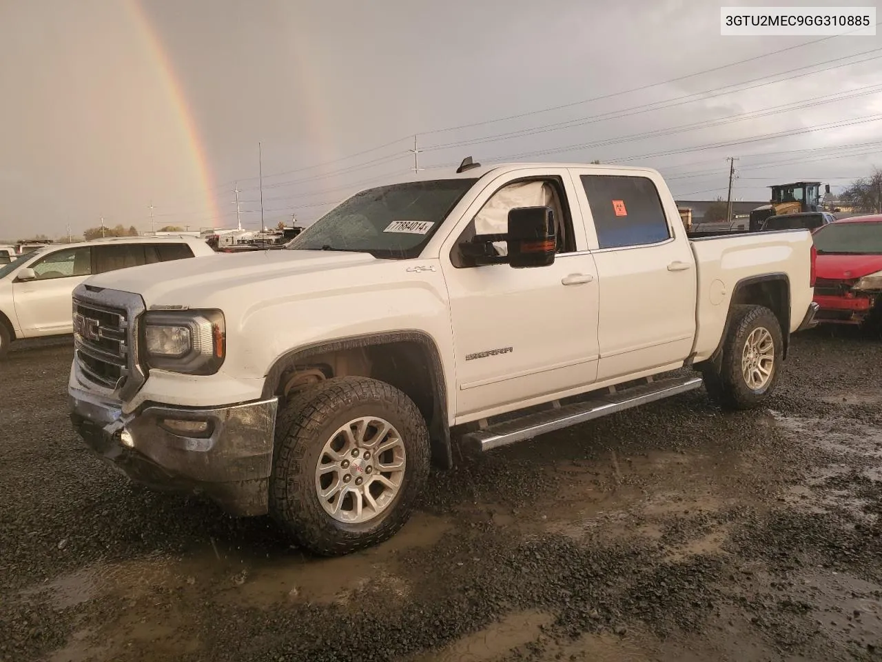 2016 GMC Sierra K1500 Sle VIN: 3GTU2MEC9GG310885 Lot: 77884014