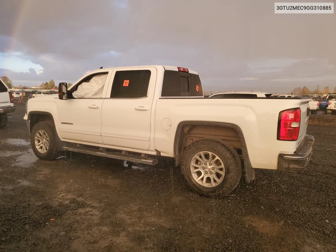 2016 GMC Sierra K1500 Sle VIN: 3GTU2MEC9GG310885 Lot: 77884014