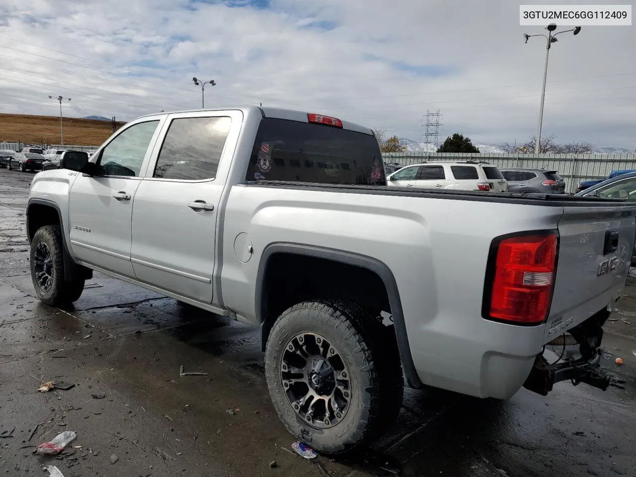 2016 GMC Sierra K1500 Sle VIN: 3GTU2MEC6GG112409 Lot: 78522834