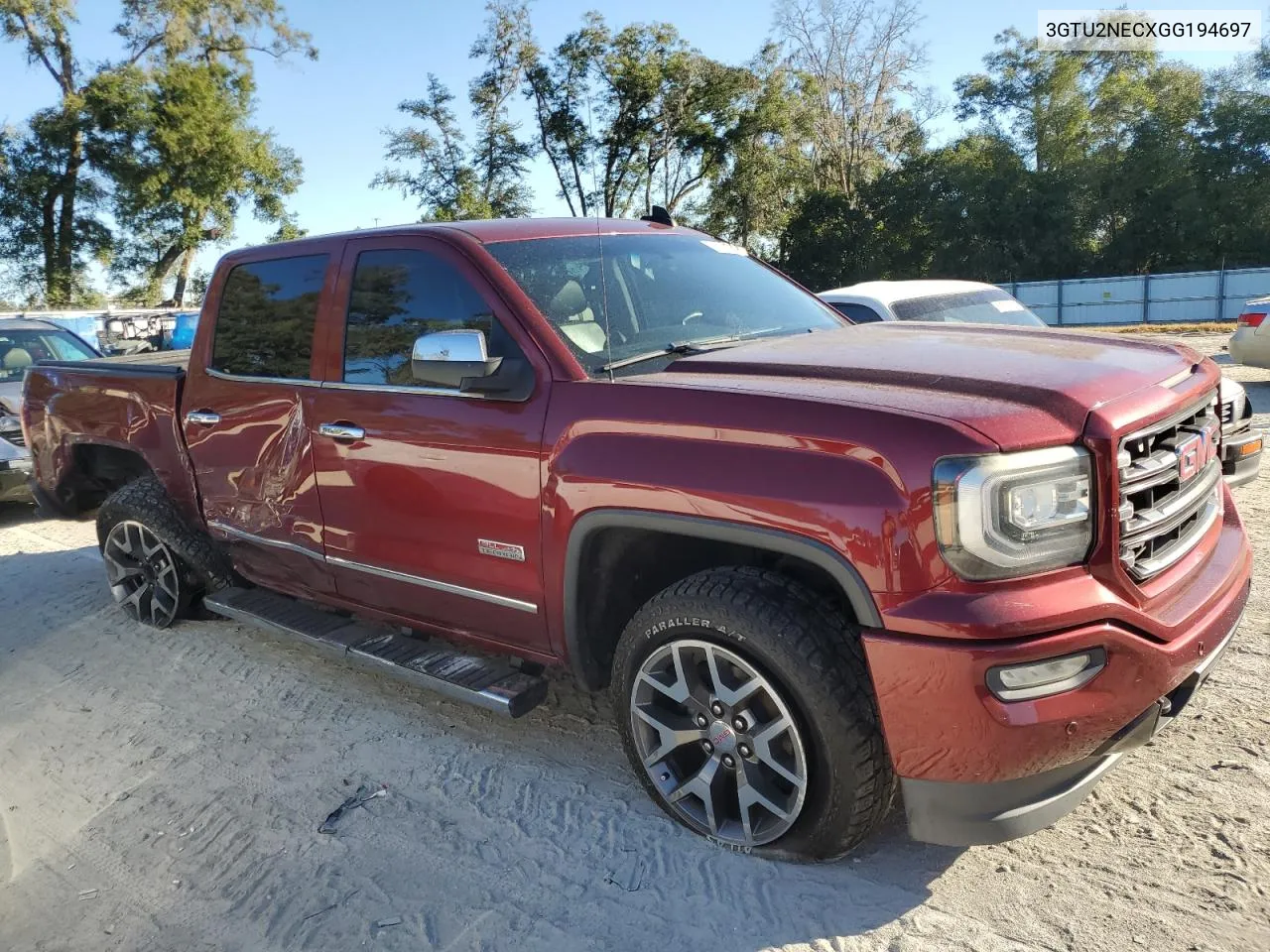 2016 GMC Sierra K1500 Slt VIN: 3GTU2NECXGG194697 Lot: 80519694