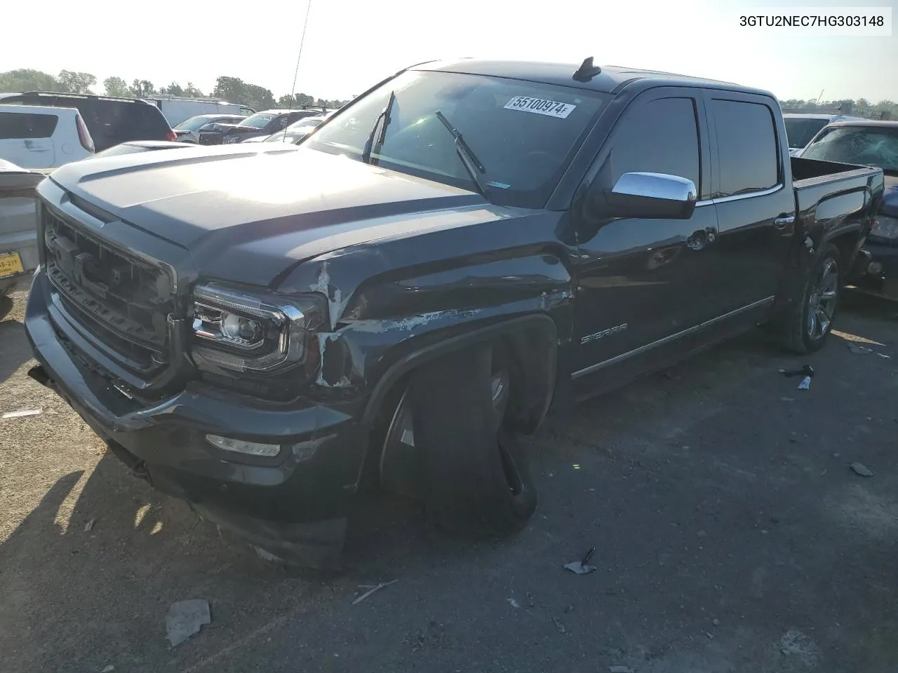 2017 GMC Sierra K1500 Slt VIN: 3GTU2NEC7HG303148 Lot: 55100974