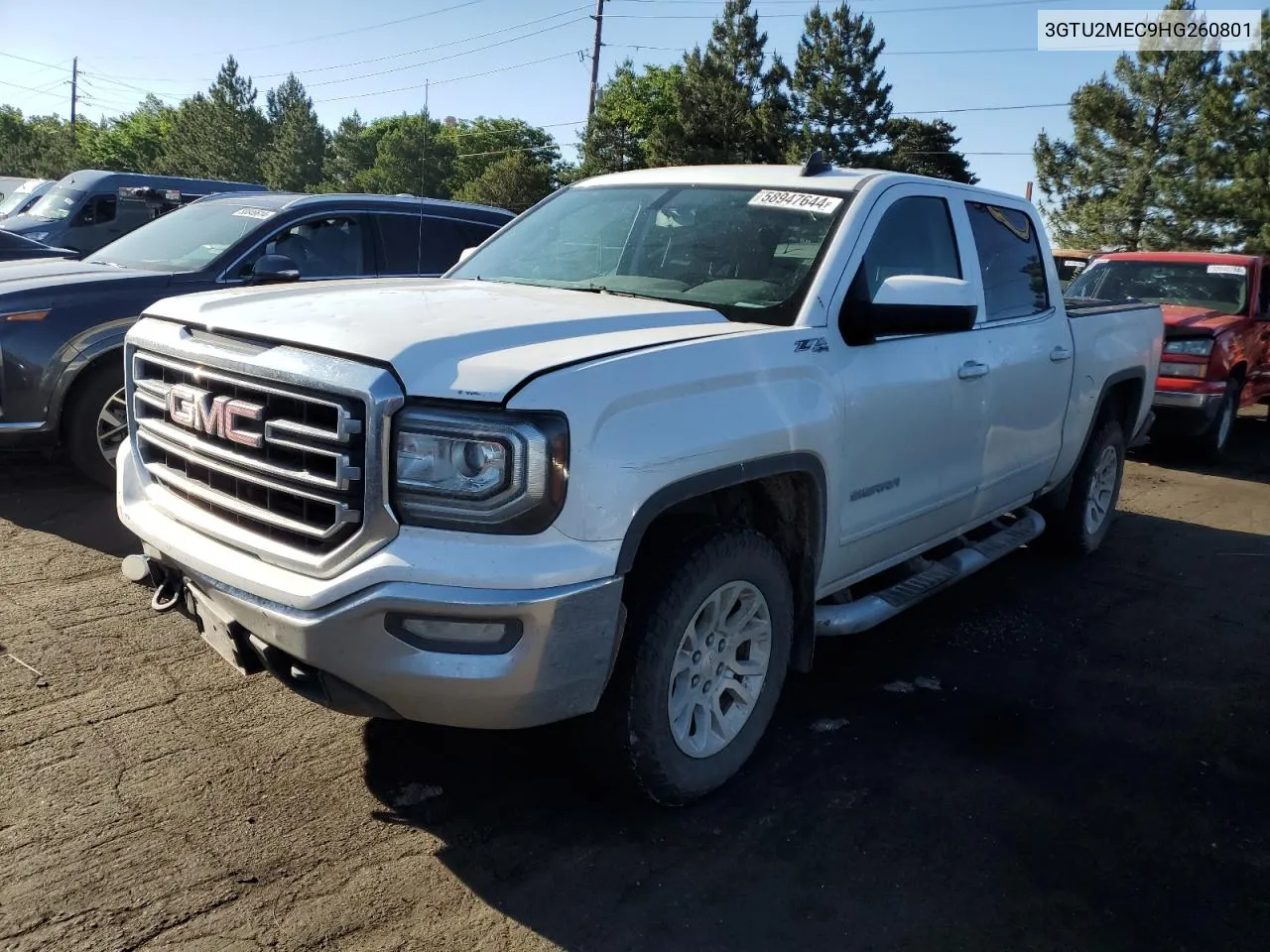 2017 GMC Sierra K1500 Sle VIN: 3GTU2MEC9HG260801 Lot: 58947644