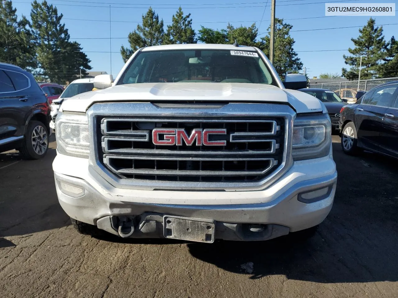 2017 GMC Sierra K1500 Sle VIN: 3GTU2MEC9HG260801 Lot: 58947644