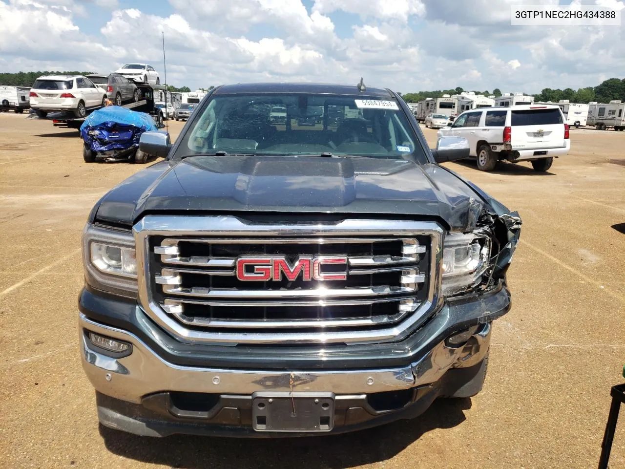 2017 GMC Sierra C1500 Slt VIN: 3GTP1NEC2HG434388 Lot: 59847954