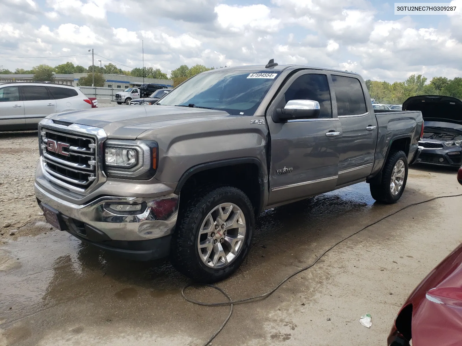 2017 GMC Sierra K1500 Slt VIN: 3GTU2NEC7HG309287 Lot: 67594554