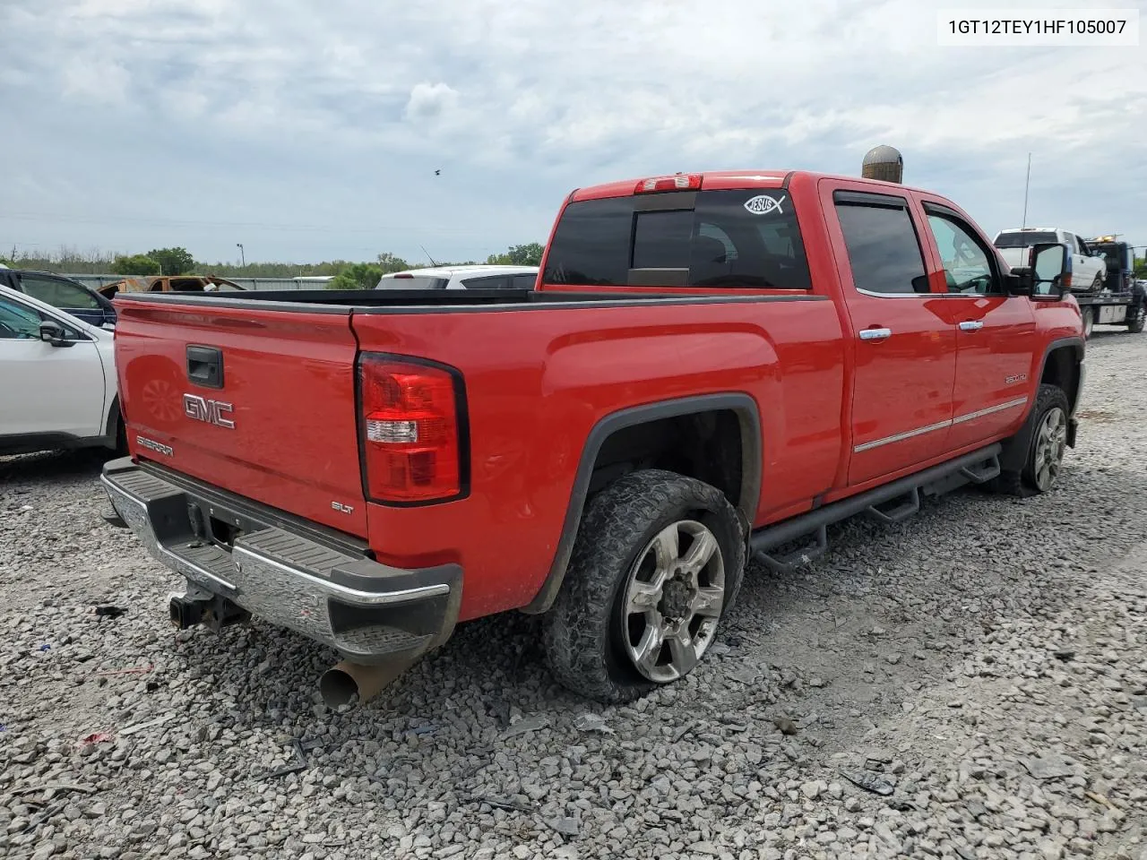 2017 GMC Sierra K2500 Slt VIN: 1GT12TEY1HF105007 Lot: 70427224