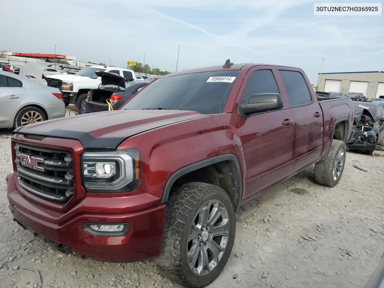 2017 GMC Sierra K1500 Slt VIN: 3GTU2NEC7HG365925 Lot: 70968414