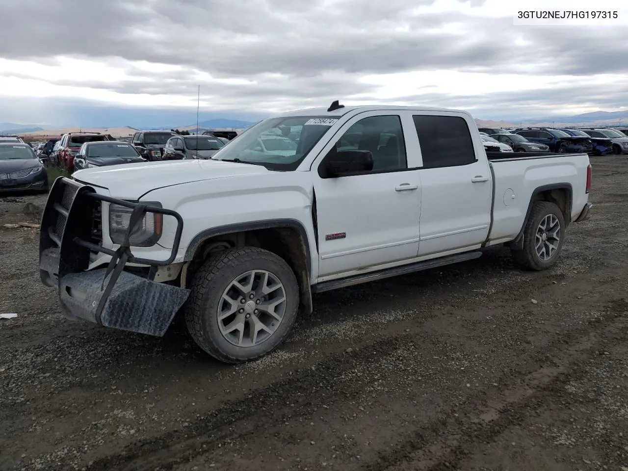 2017 GMC Sierra K1500 Slt VIN: 3GTU2NEJ7HG197315 Lot: 71258474