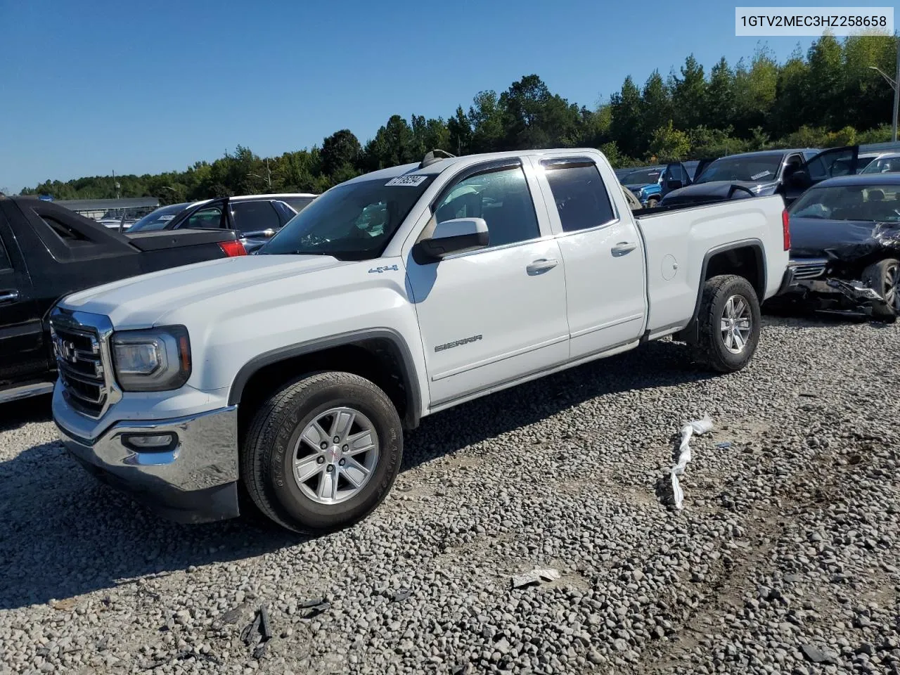 2017 GMC Sierra K1500 Sle VIN: 1GTV2MEC3HZ258658 Lot: 72195294