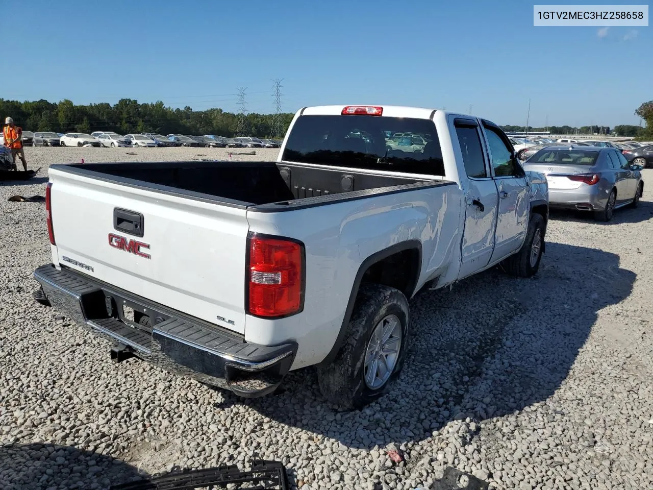 2017 GMC Sierra K1500 Sle VIN: 1GTV2MEC3HZ258658 Lot: 72195294