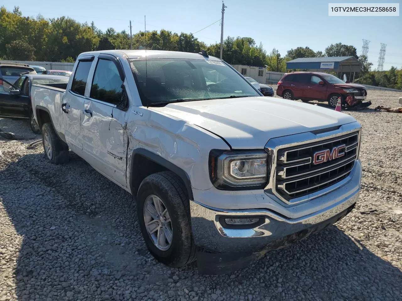 2017 GMC Sierra K1500 Sle VIN: 1GTV2MEC3HZ258658 Lot: 72195294