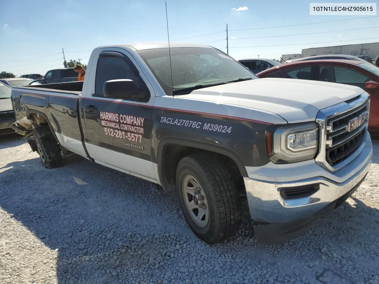 2017 GMC Sierra C1500 VIN: 1GTN1LEC4HZ905615 Lot: 73112804