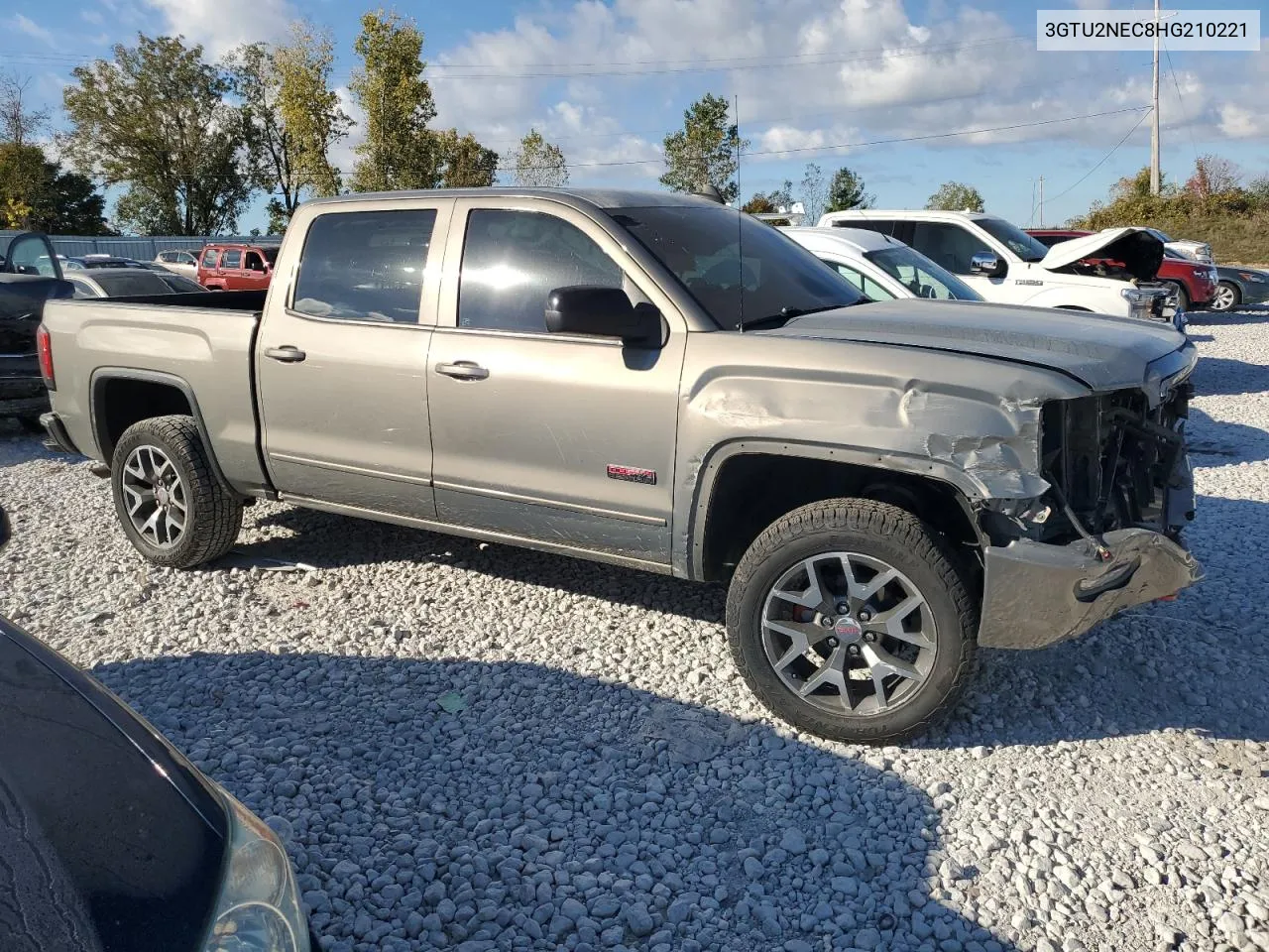 2017 GMC Sierra K1500 Slt VIN: 3GTU2NEC8HG210221 Lot: 74508904