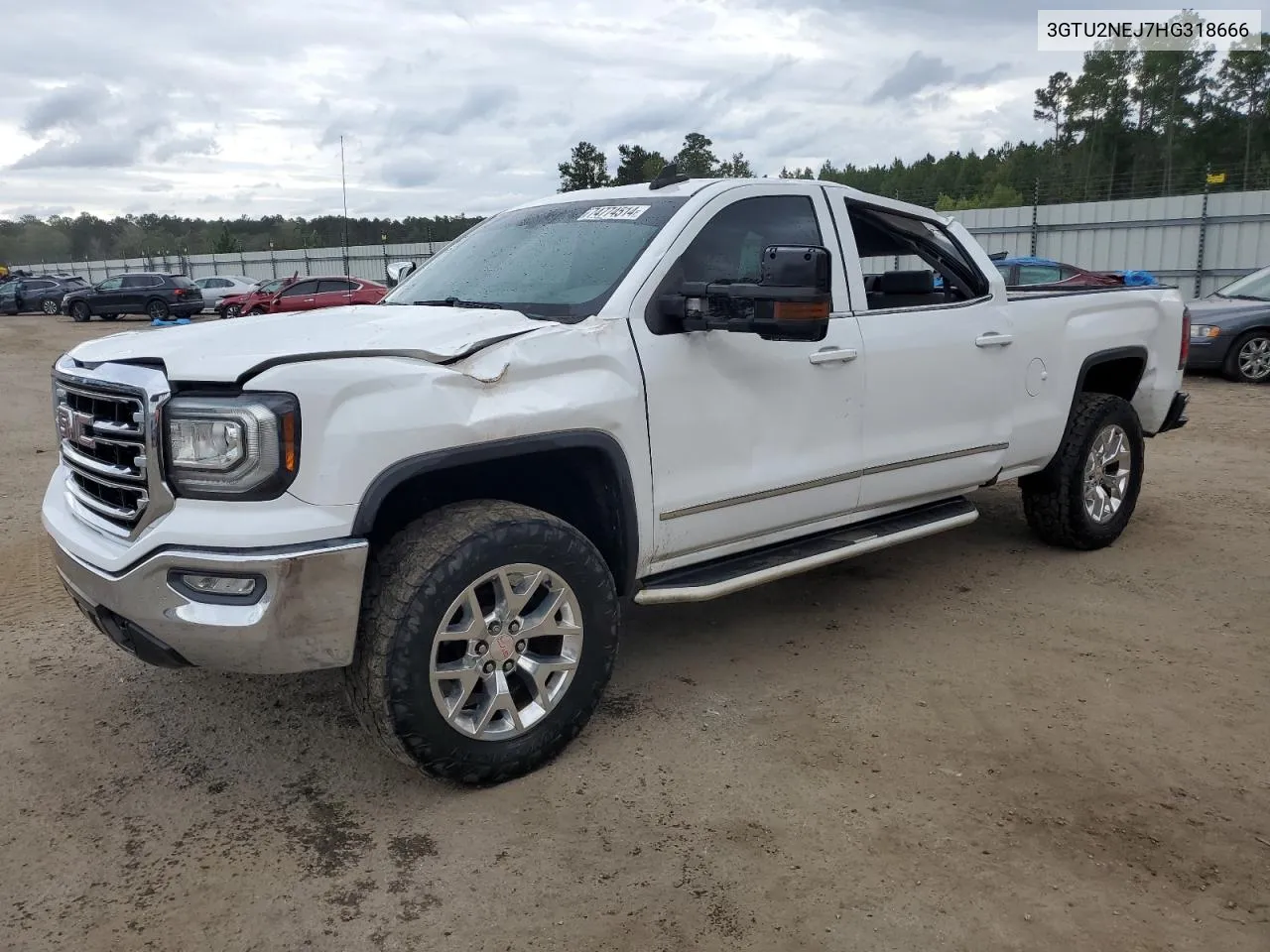 2017 GMC Sierra K1500 Slt VIN: 3GTU2NEJ7HG318666 Lot: 74774514