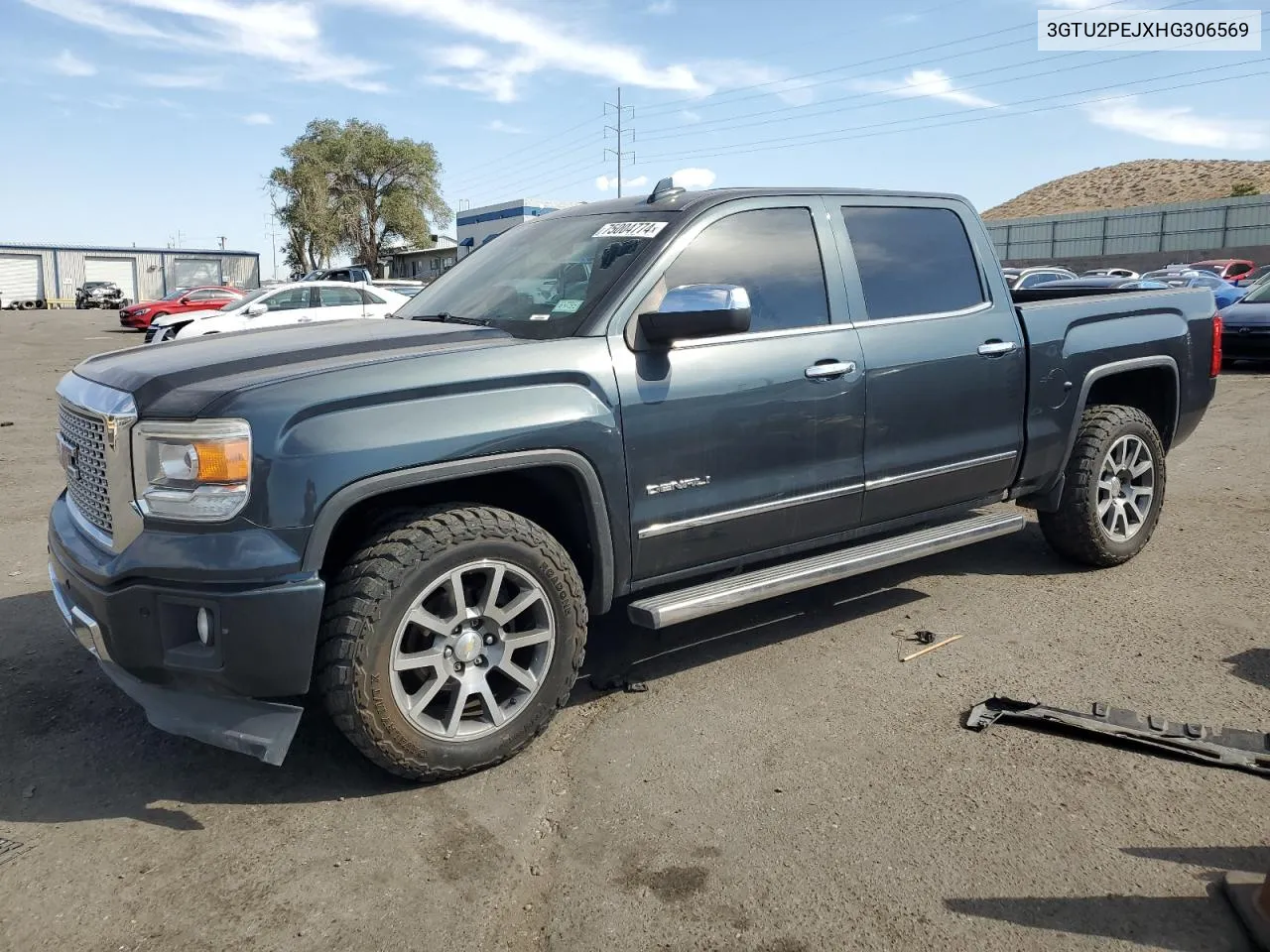 2017 GMC Sierra K1500 Denali VIN: 3GTU2PEJXHG306569 Lot: 75004774