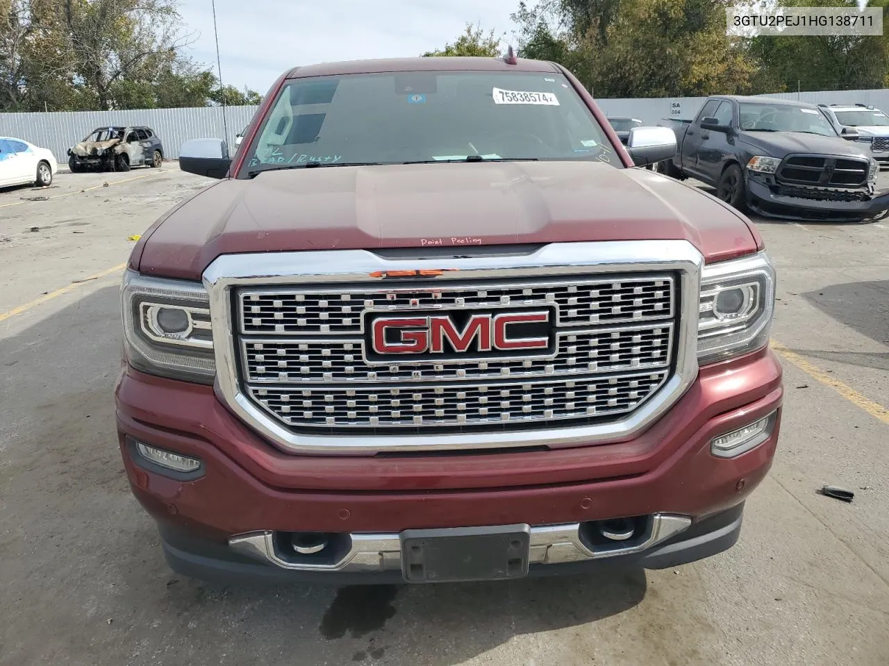 2017 GMC Sierra K1500 Denali VIN: 3GTU2PEJ1HG138711 Lot: 75838574