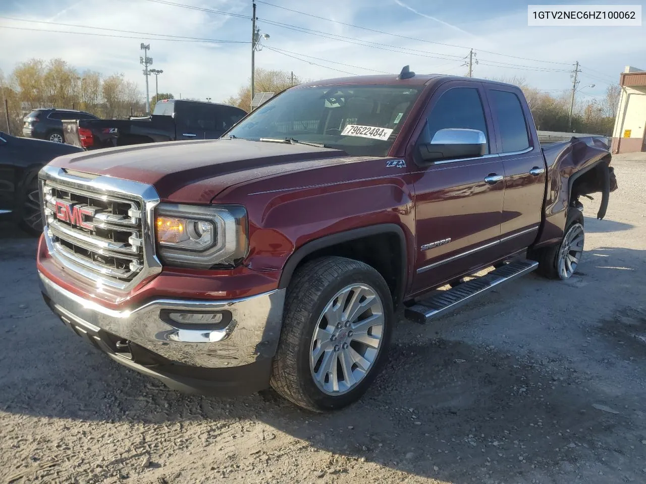 2017 GMC Sierra K1500 Slt VIN: 1GTV2NEC6HZ100062 Lot: 79622484