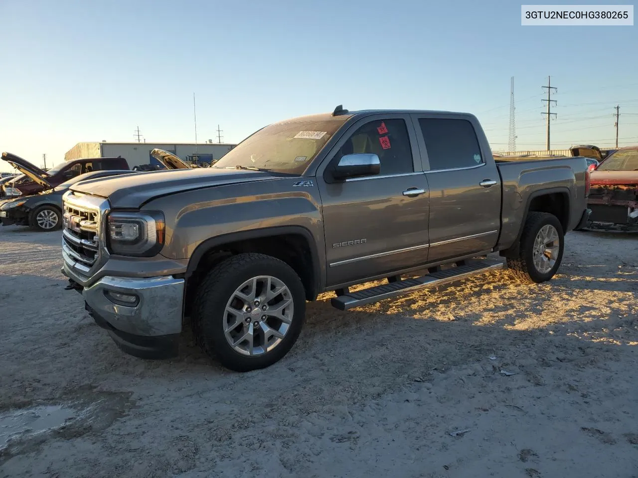 2017 GMC Sierra K1500 Slt VIN: 3GTU2NEC0HG380265 Lot: 80360614