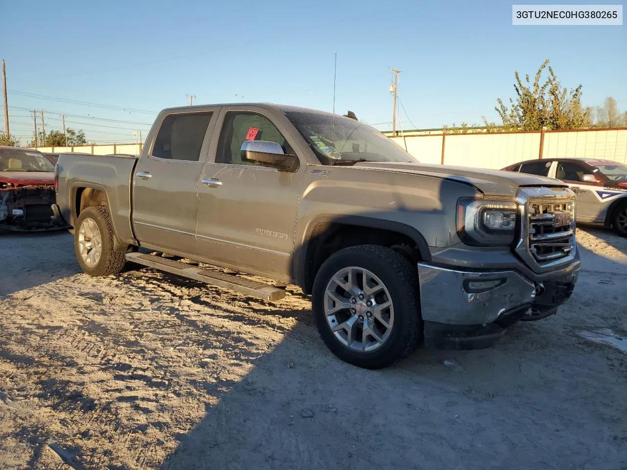 2017 GMC Sierra K1500 Slt VIN: 3GTU2NEC0HG380265 Lot: 80360614