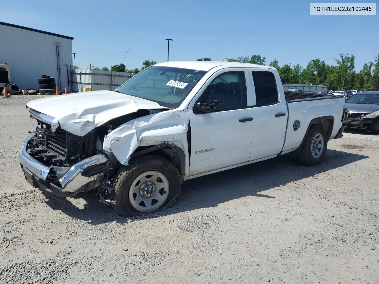 2018 GMC Sierra C1500 VIN: 1GTR1LEC2JZ192446 Lot: 51333884