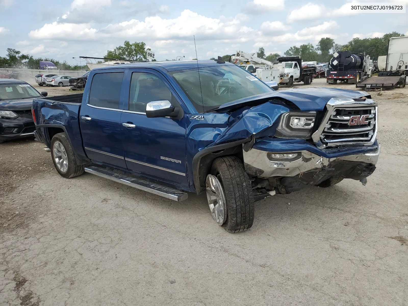 2018 GMC Sierra K1500 Slt VIN: 3GTU2NEC7JG196723 Lot: 66815604