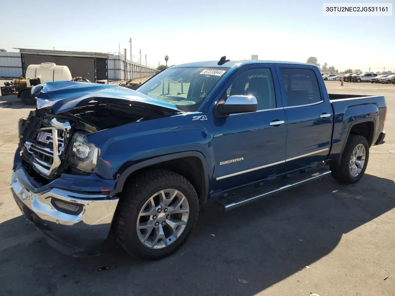 2018 GMC Sierra K1500 Slt VIN: 3GTU2NEC2JG531161 Lot: 67315044