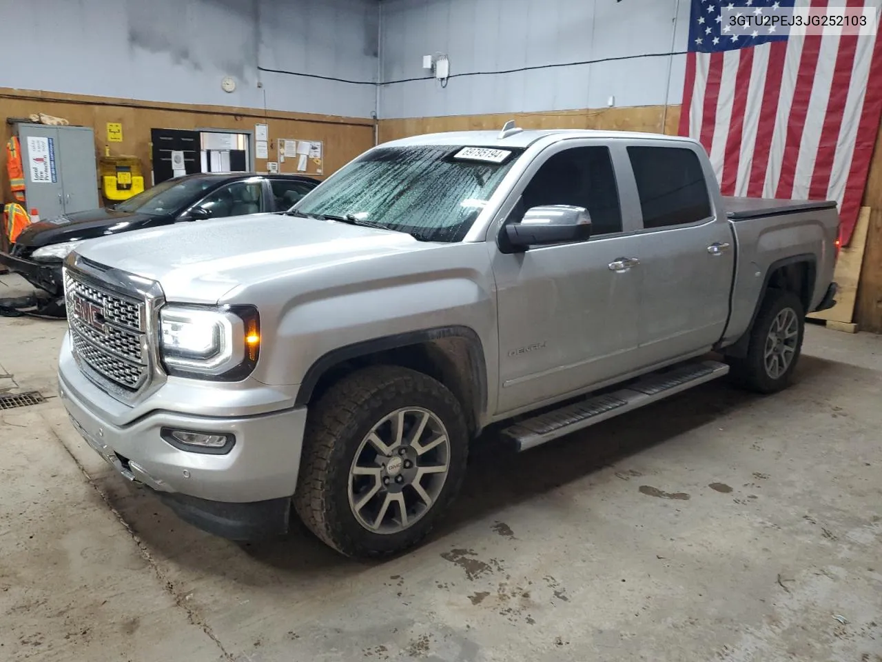 2018 GMC Sierra K1500 Denali VIN: 3GTU2PEJ3JG252103 Lot: 69795194