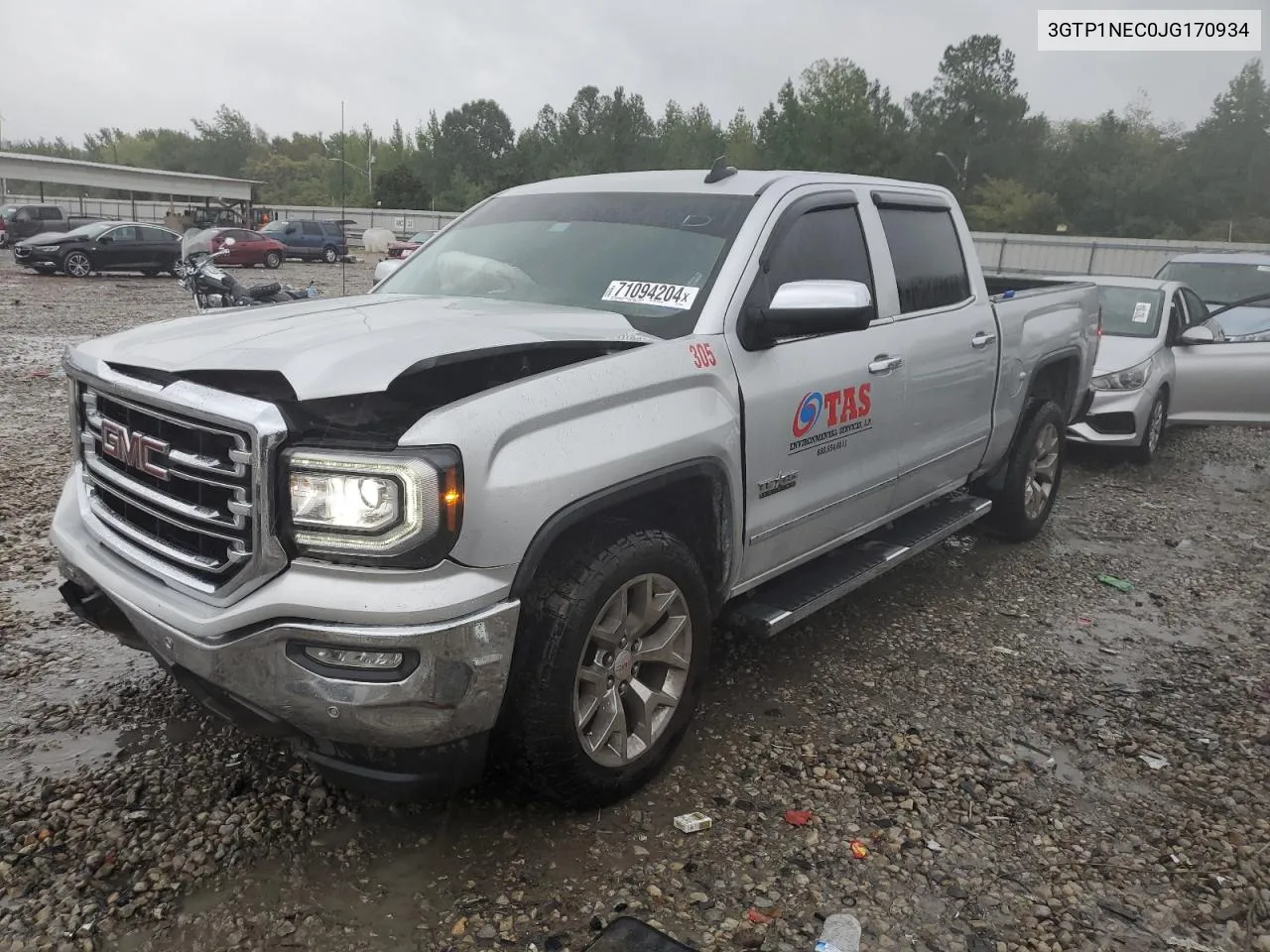 2018 GMC Sierra C1500 Slt VIN: 3GTP1NEC0JG170934 Lot: 71094204