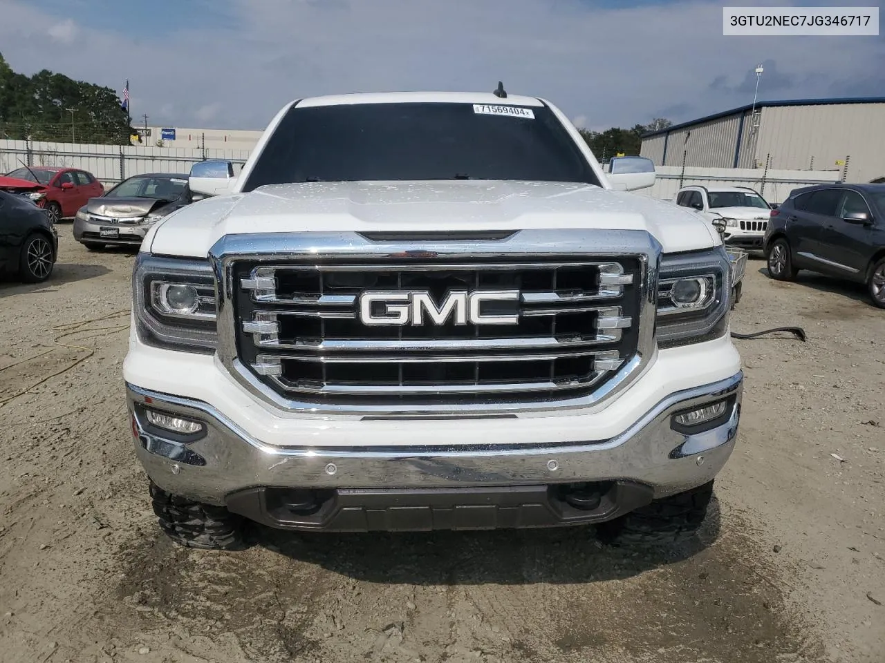 2018 GMC Sierra K1500 Slt VIN: 3GTU2NEC7JG346717 Lot: 71569404